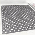 Square Shower Mat Non Slip, 27" x 27" Large Shower Mats for Inside Shower, Soft TPE Shower Floor Mat with Suction Cups and Big Drain Holes, Anti Slip Shower Stall Matt, Grey
