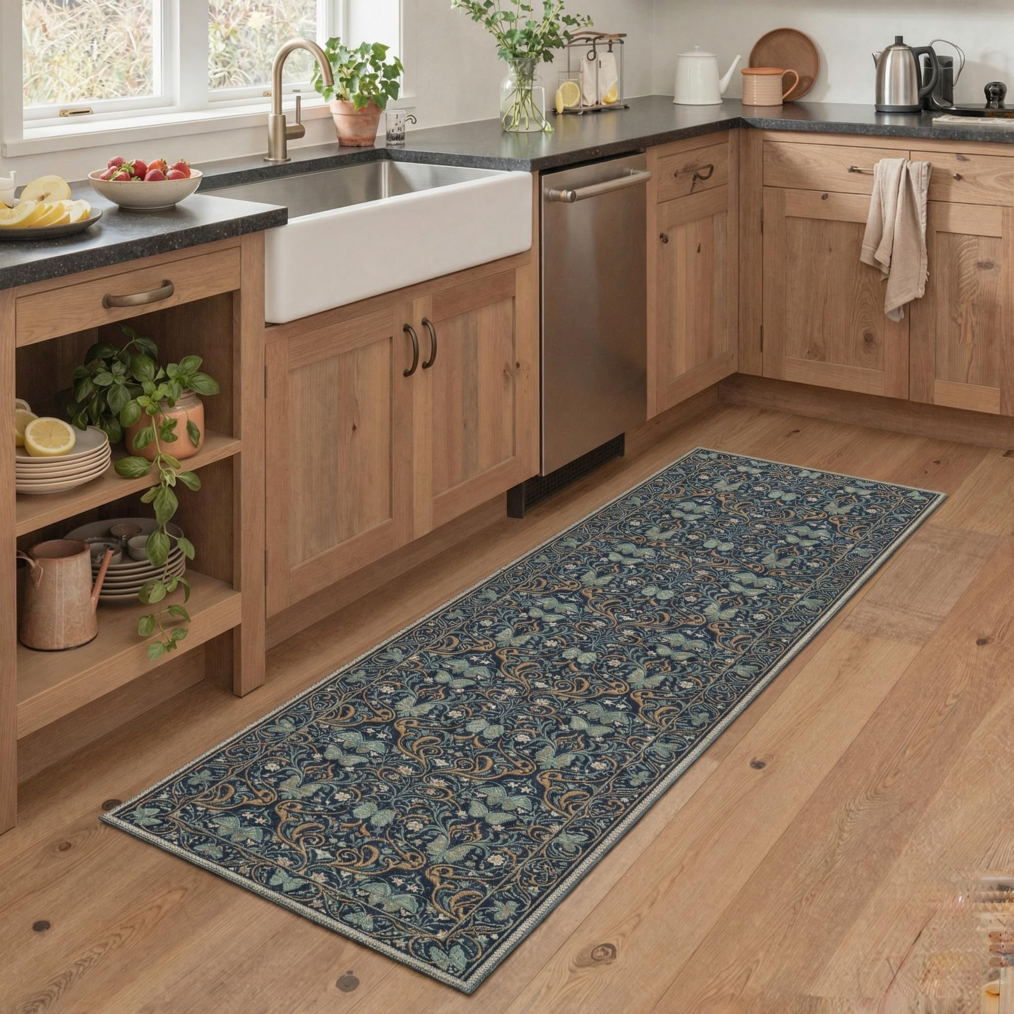 Bavni 2x3 Rug Arrow Bohemian Print Pattern Non Slip Backing Machine Washable Low Pile Light Weight Indoor Outdoor for Entryway Kitchen Entrance Front Door Bathroom Farmhouse Decor, Crimson Teal